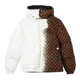 Sprayground Kids Giubbino Fantasia Bianco Dissolvenza Marrone a Scacchi per Bambini