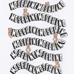 Moschino Kids T-shirt Bianco con Logo e Teddy Bear Unisex