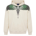 Marcelo Burlon County of Milan Kids Felpa Cocco con Stampa Ali Verde per Bambini