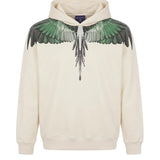 Marcelo Burlon County of Milan Kids Felpa Cocco con Stampa Ali Verde per Bambini