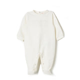 Elisabetta Franchi La Mia Bambina Tutina Panna con Ricamo Logo per Neonate