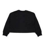 Diesel Kids Felpa Nero con Logo Rosso per Bambine