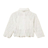 Twinset Kids Camicia Off-White in Pizzo per Bambine