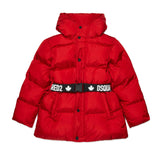 Dsquared2 Kids Giubbino Trapuntato Rosso Avvitato per Bambine