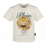 Philipp Plein Kids T-Shirt Bianco con Stampa per Bambini