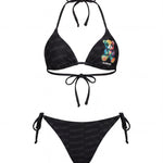 Barrow Kids Costume Nero All-Over con Stampa Multicolor per Bambine