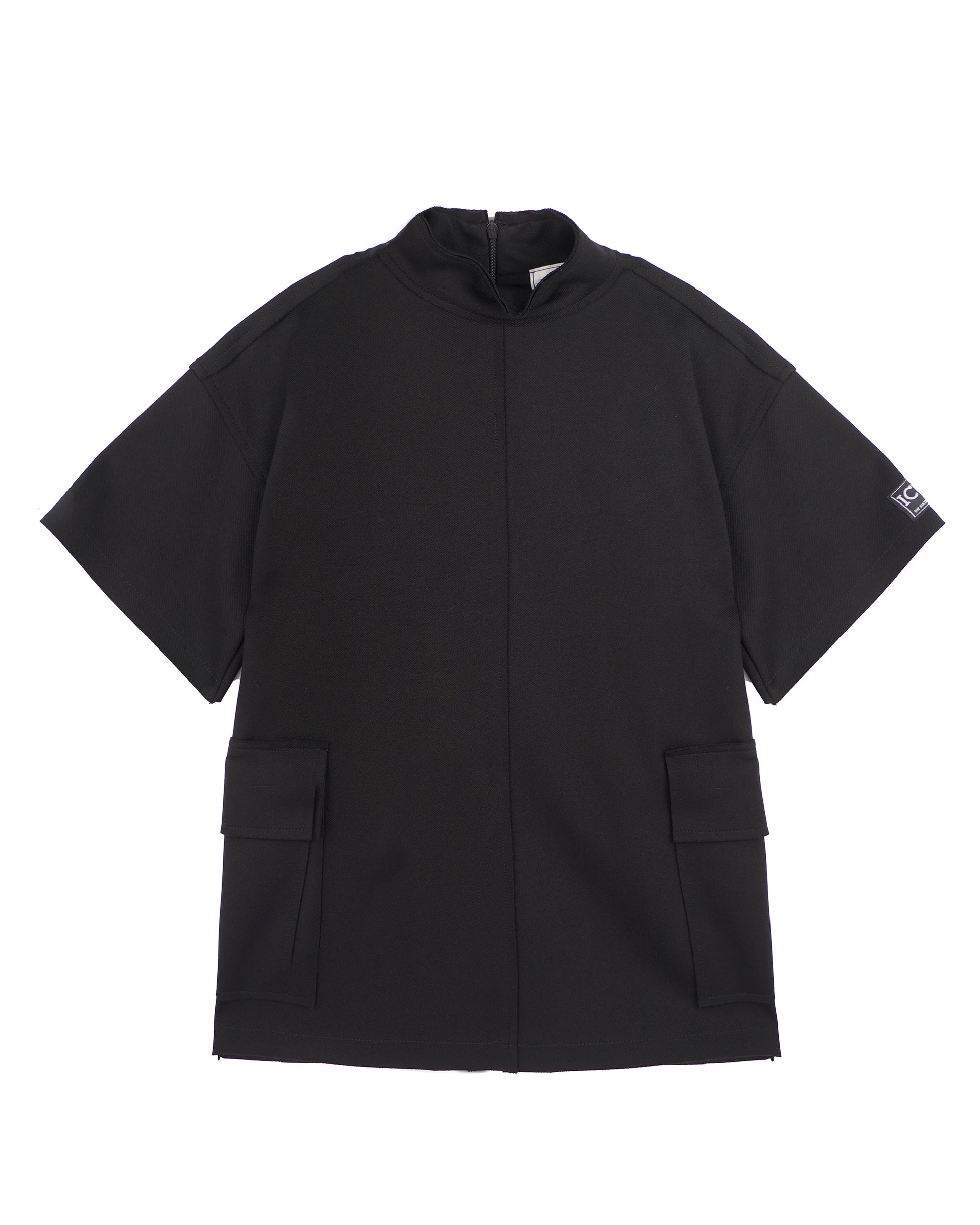 Iceberg Kids Abito Nero da Bambina con Logo Frontale per Bambini