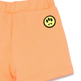 Barrow Kids White Back Print T-Shirt with Peach Shorts for Baby Girls