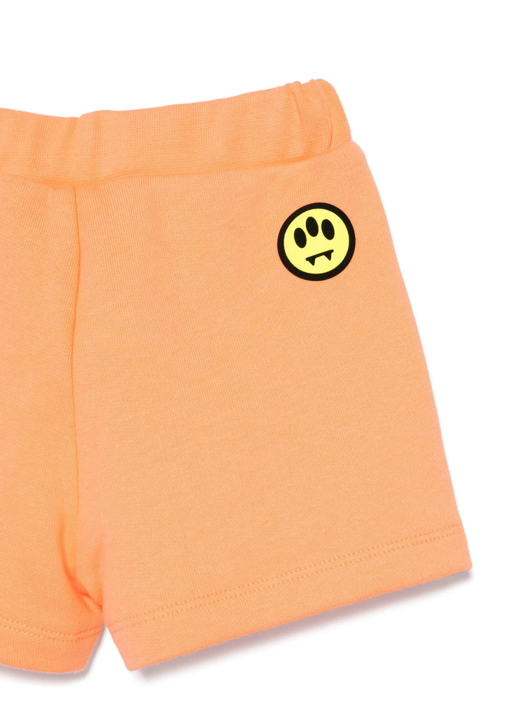 Barrow Kids White Back Print T-Shirt with Peach Shorts for Baby Girls