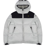 Blauer Kids Giubbino Bianco con Cappuccio e Patch Logo Bianco BERNARDINO JUNIOR per Bambini