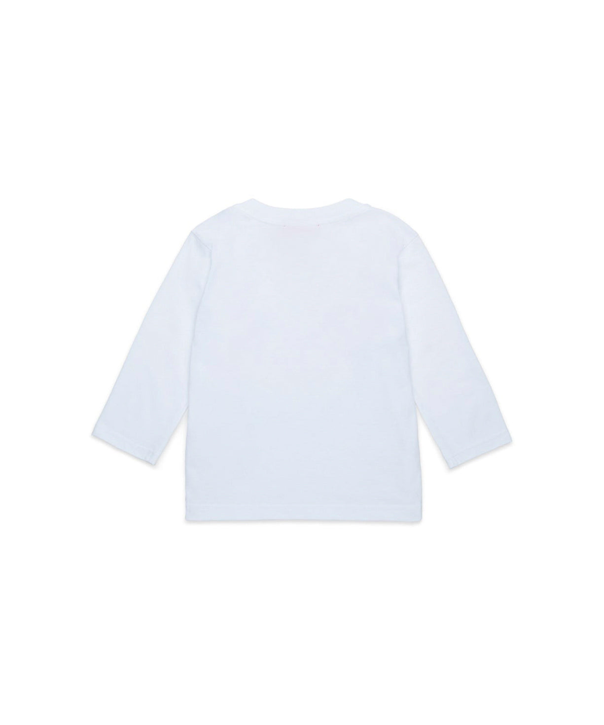 Diesel Kids T-shirt Maniche Lunghe Bianca con Logo per Neonati (retro)