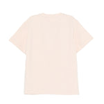 Elisabetta Franchi La Mia Bambina T-shirt Rosa con Logo Effetto Metallico Oro per Neonate