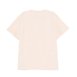 Elisabetta Franchi La Mia Bambina T-shirt Rosa con Logo Effetto Metallico Oro per Neonate