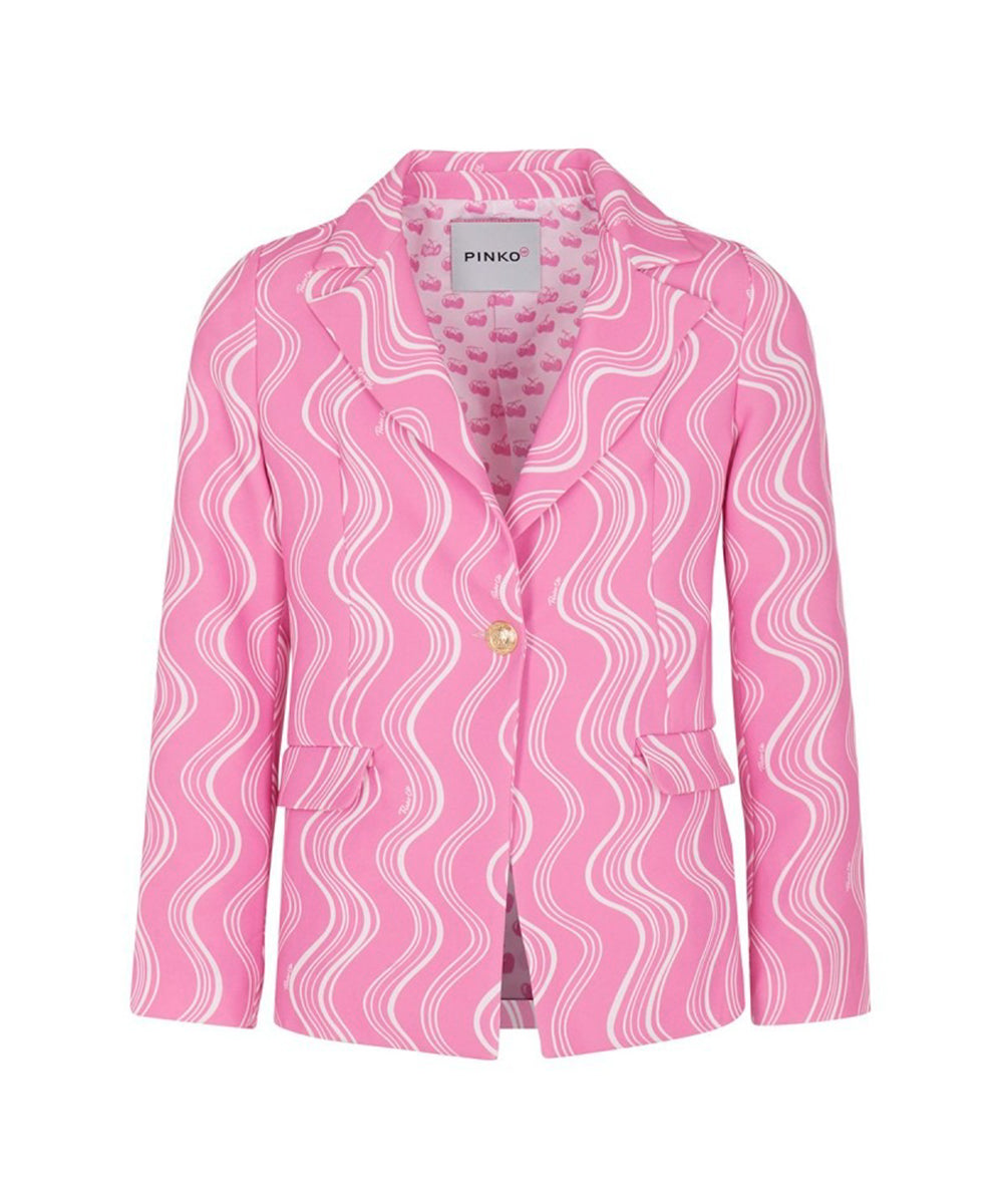 Pinko Kids Giacca Rosa Effetto Moiré 