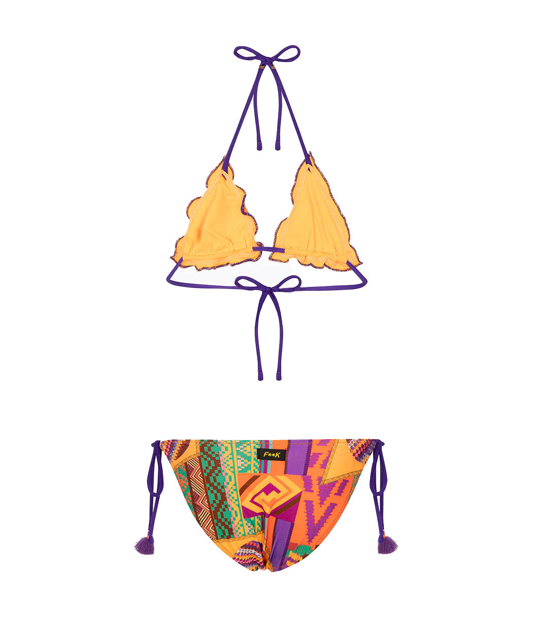 F**K Kids Costume a Triangolo Fantasia per Bambine
