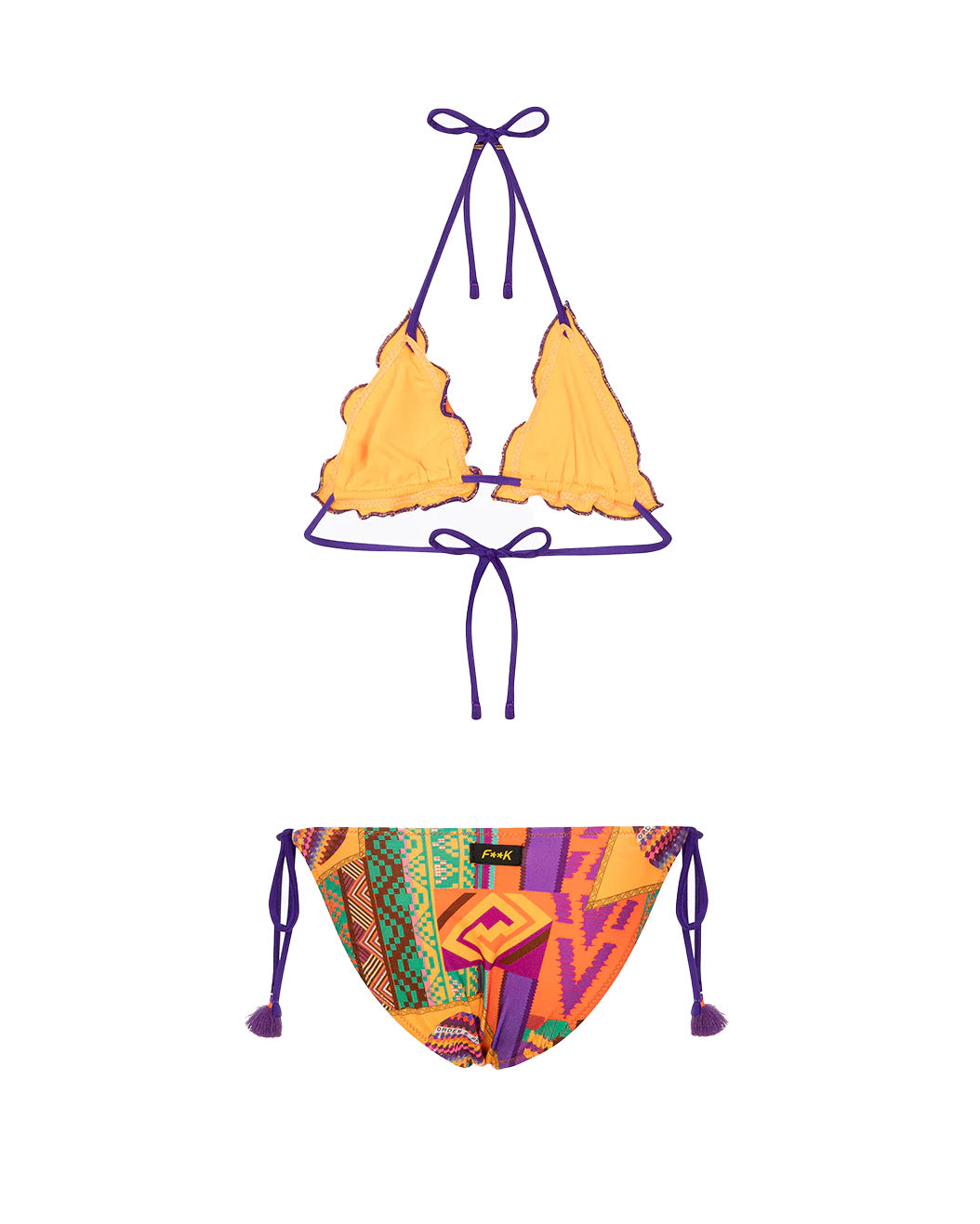 F**K Kids Costume a Triangolo Fantasia per Bambine