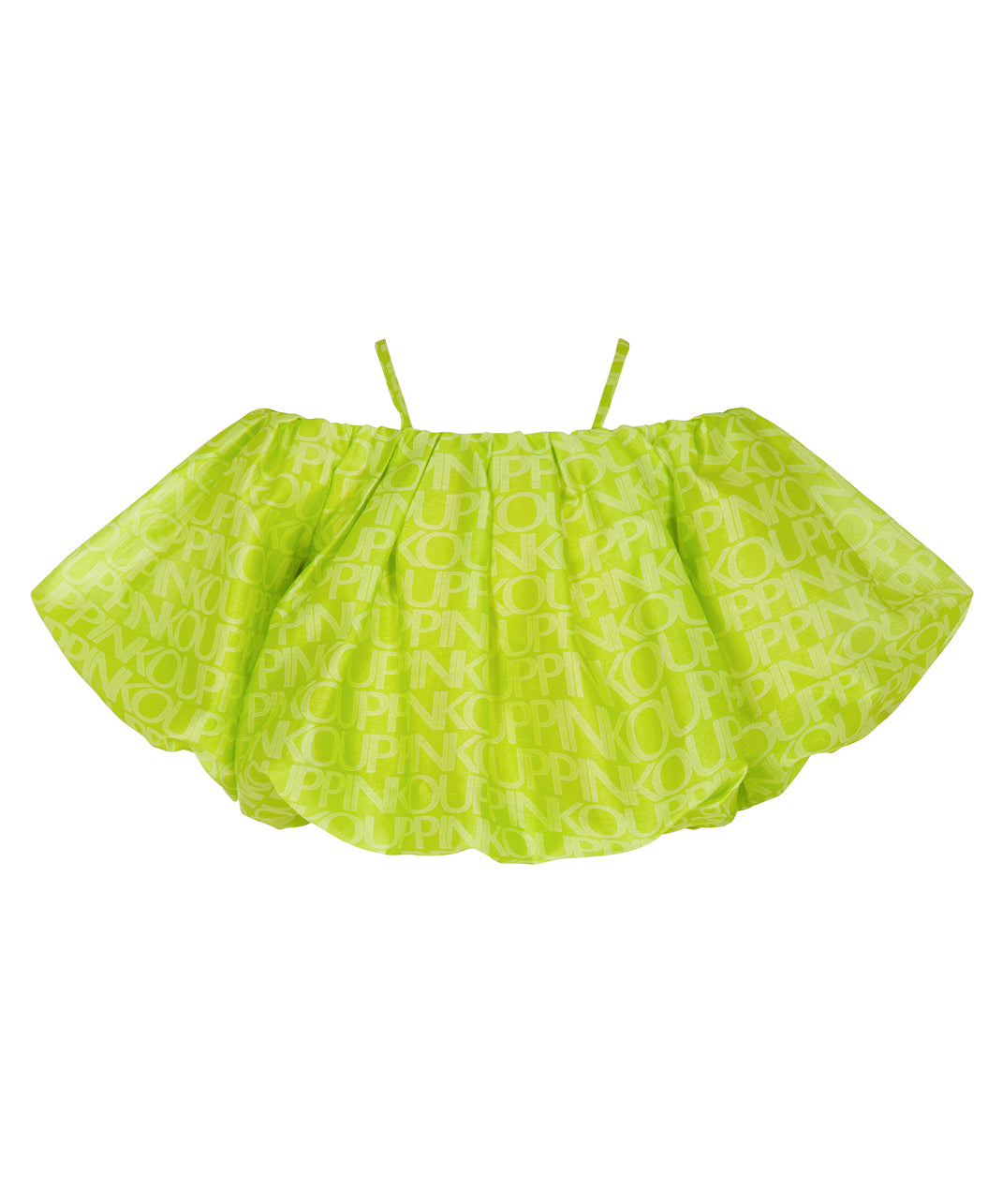 Pinko Kids Top Lime con Logo All-over (fronte)