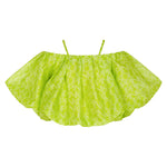 Pinko Kids Top Lime con Logo All-over (fronte)