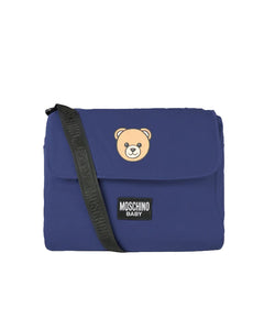 Moschino Kids Borsa Mamma Nera Teddy Bear con Fasciatoio per Neonati