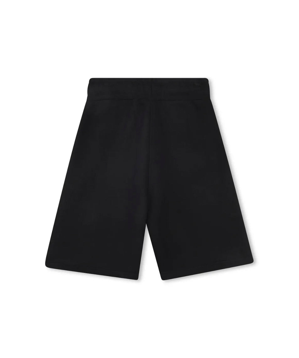 Boss Kids Bermuda Nero con Micro Logo per Bambini (retro)