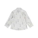 Cesare Paciotti Camicia Beige a Righe per Neonati