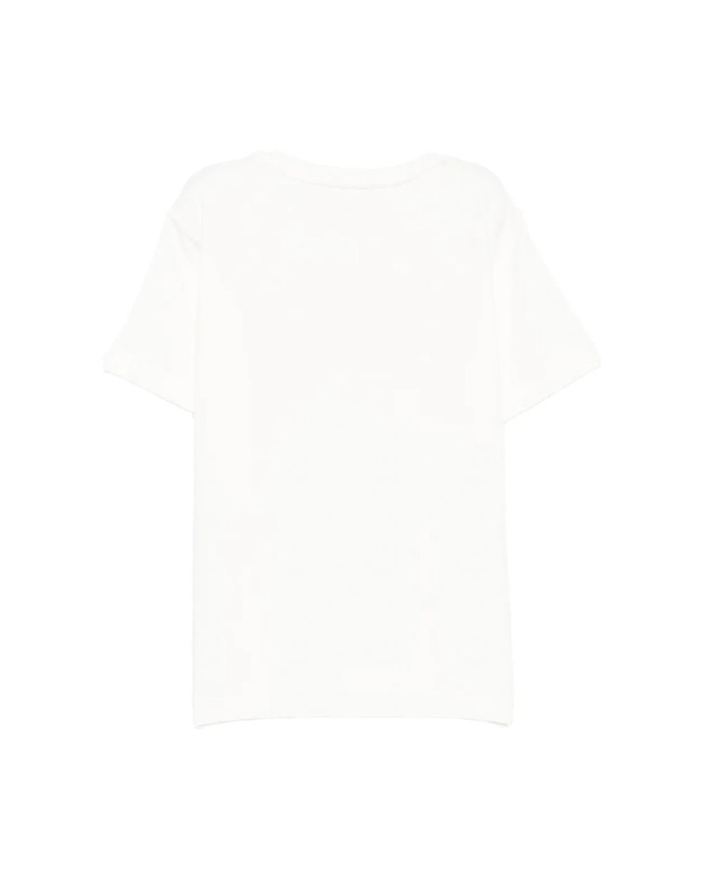 Elisabetta Franchi La Mia Bambina T-shirt Avorio con Logo Ricamato per Bambine