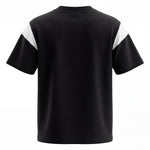 Yes London Kids T-Shirt Nero con Blocchi di Colore a Contrasto e Logo in Rilievo per Bambini