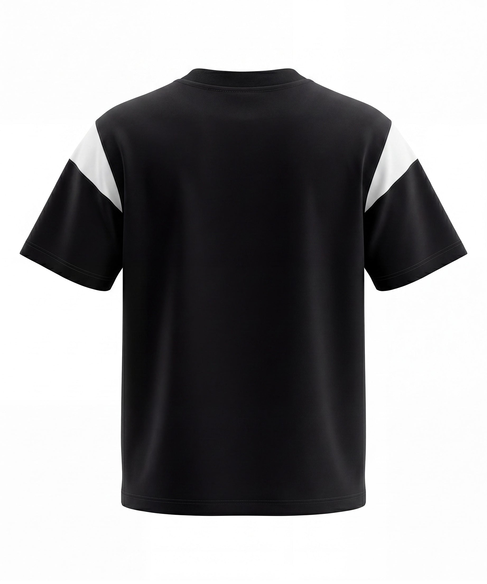Yes London Kids T-Shirt Nero con Blocchi di Colore a Contrasto e Logo in Rilievo per Bambini