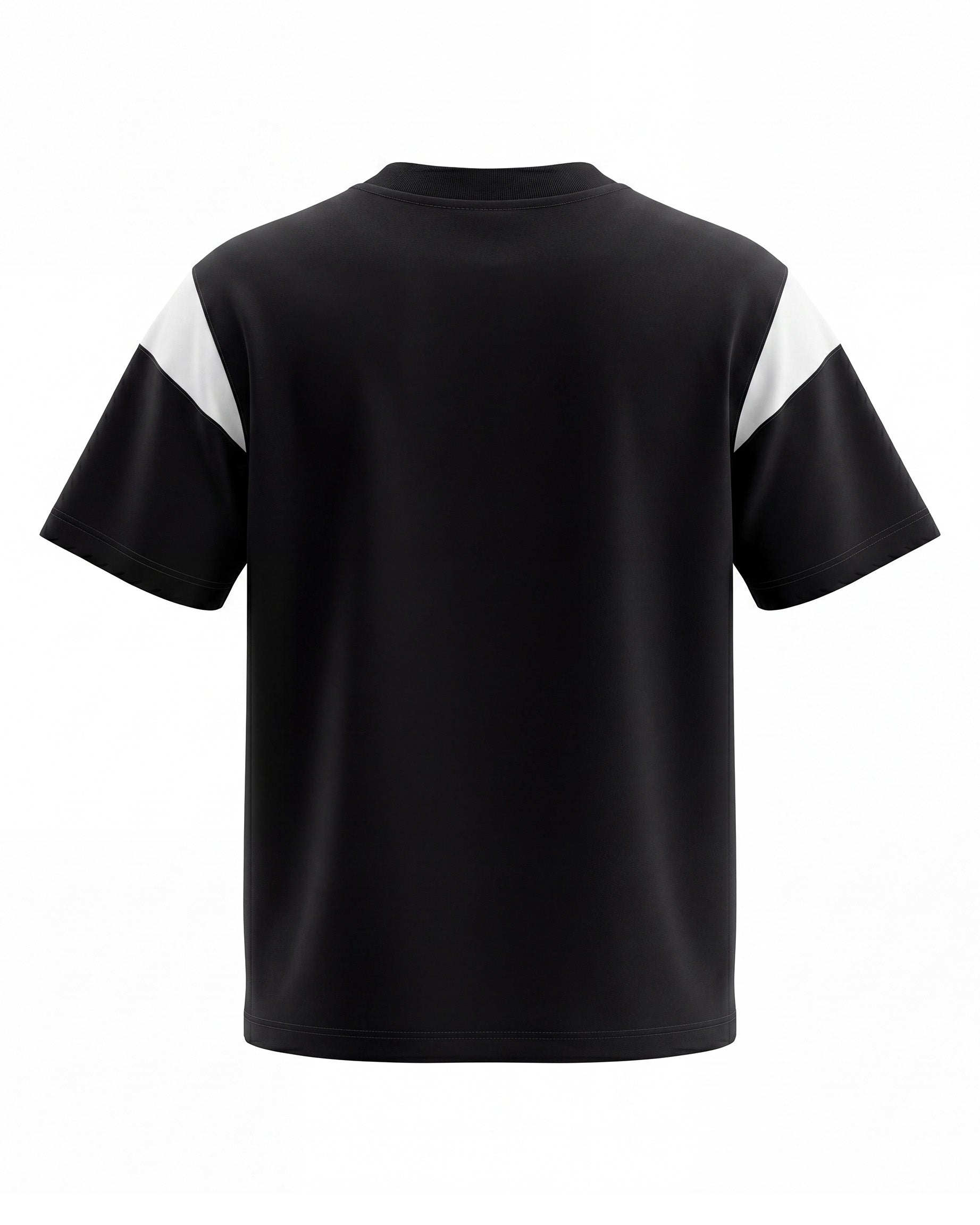Yes London Kids T-Shirt Nero con Blocchi di Colore a Contrasto e Logo in Rilievo per Bambini