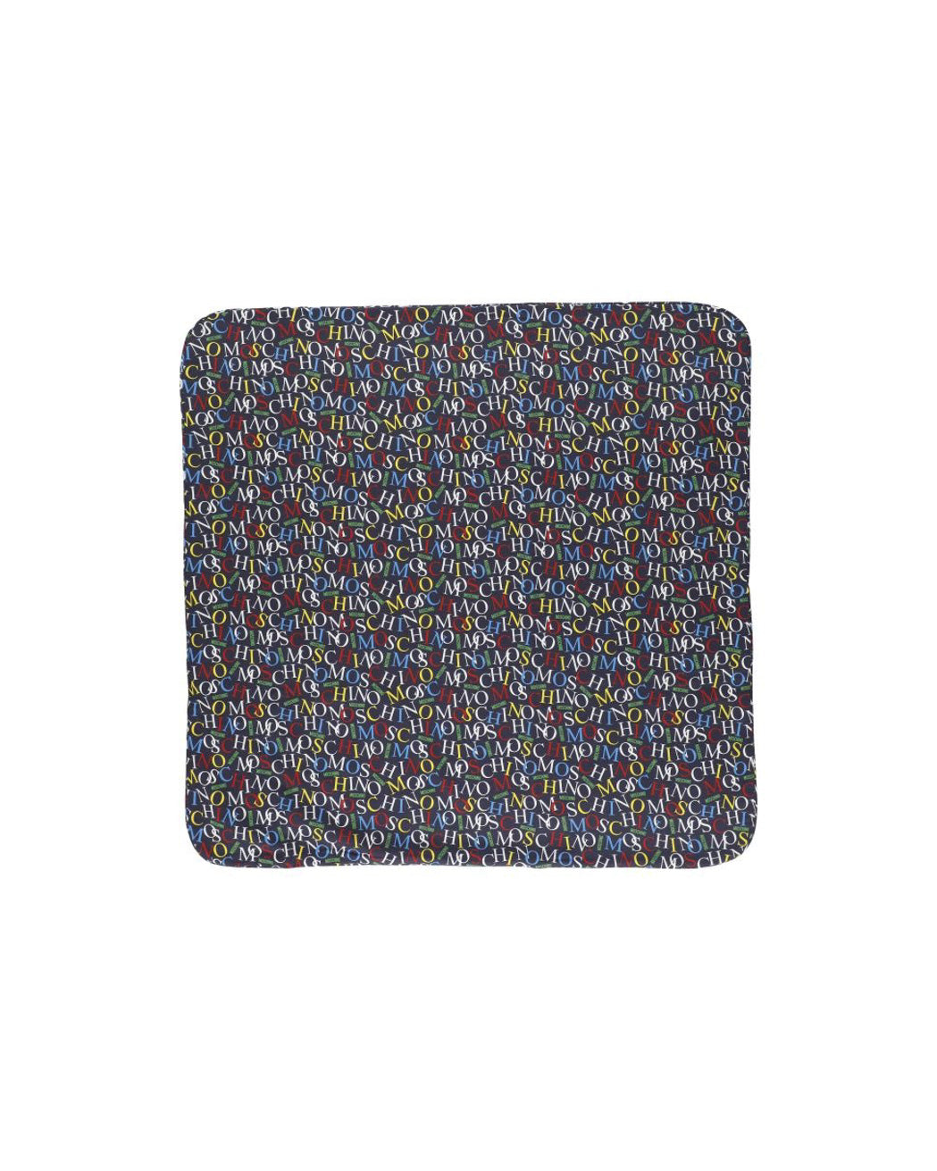 Moschino Kids Coperta Blu Navy con Logo All Over per Neonati