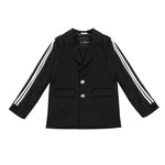 John Richmond Kids Giacca Nero con Strisce Bianco per Bambini