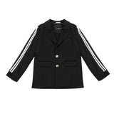 John Richmond Kids Giacca Nero con Strisce Bianco per Bambini