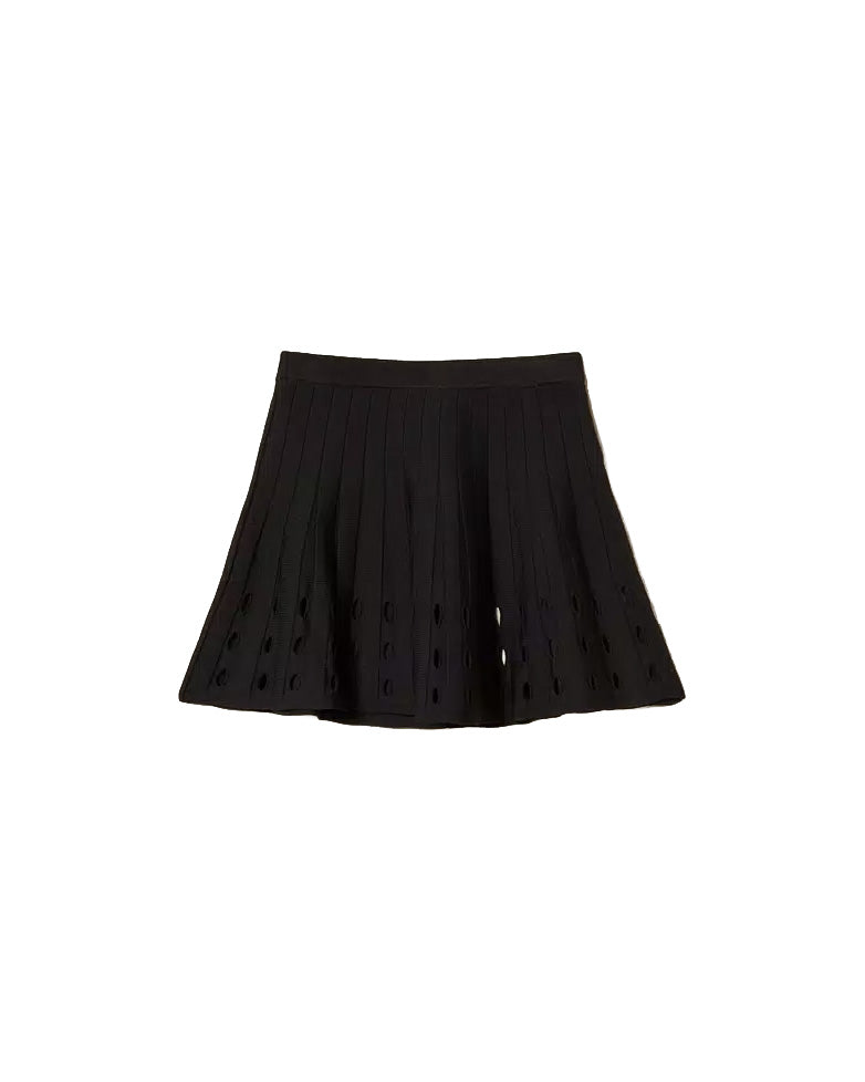 Twinset Kids Gonna Nero Plissettata per Bambine