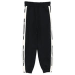 Elisabetta Franchi La Mia Bambina Pantaloni Joggers Neri con Banda Logo per Bambine