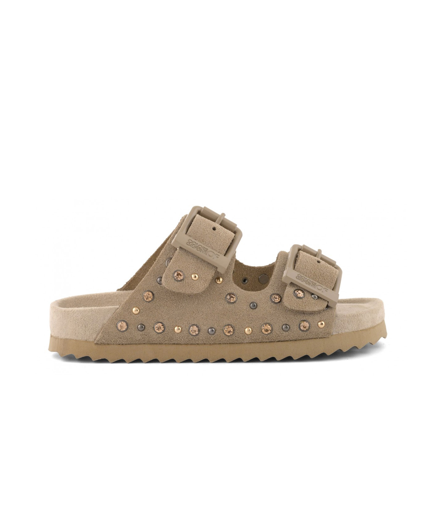 Colors of California Kids Sandalo Fango Scamosciato Doppia Fascia per Bambini