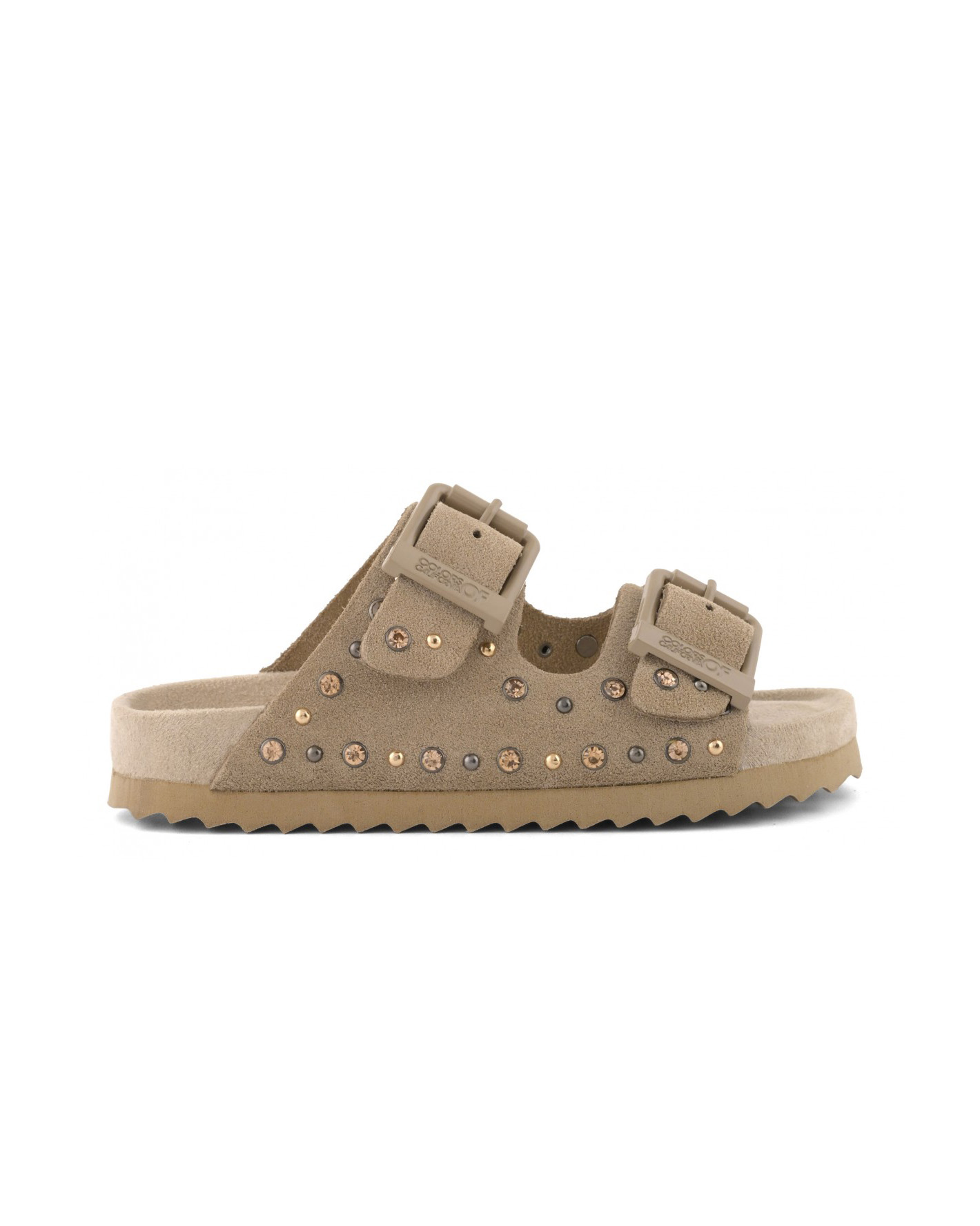 Colors of California Kids Sandalo Fango Scamosciato Doppia Fascia per Bambini
