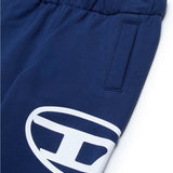 Diesel Kids Pantaloni Jogger Blu con Stampa Logo Oval D per Neonati (dettaglio)