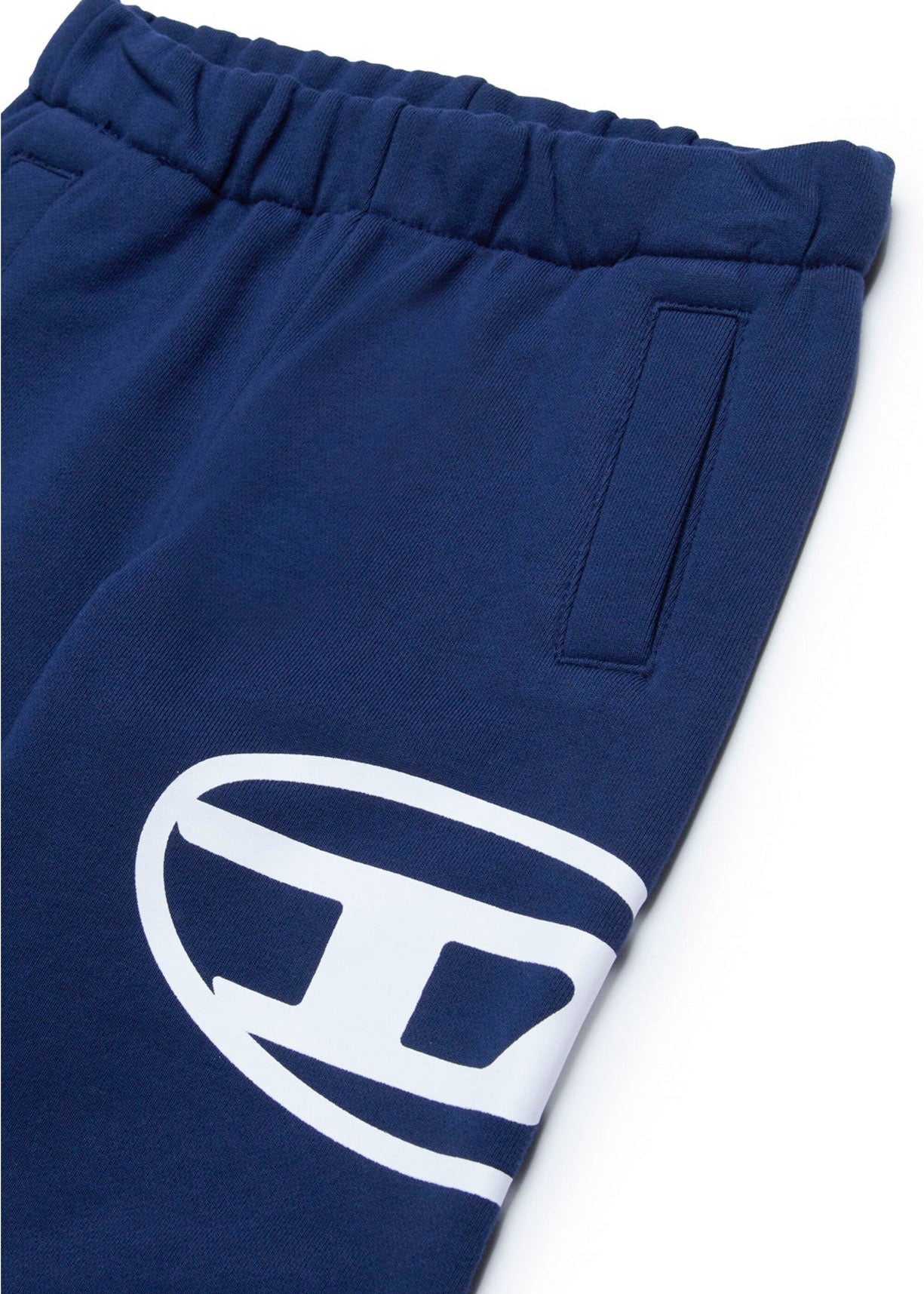 Diesel Kids Pantaloni Jogger Blu con Stampa Logo Oval D per Neonati (dettaglio)