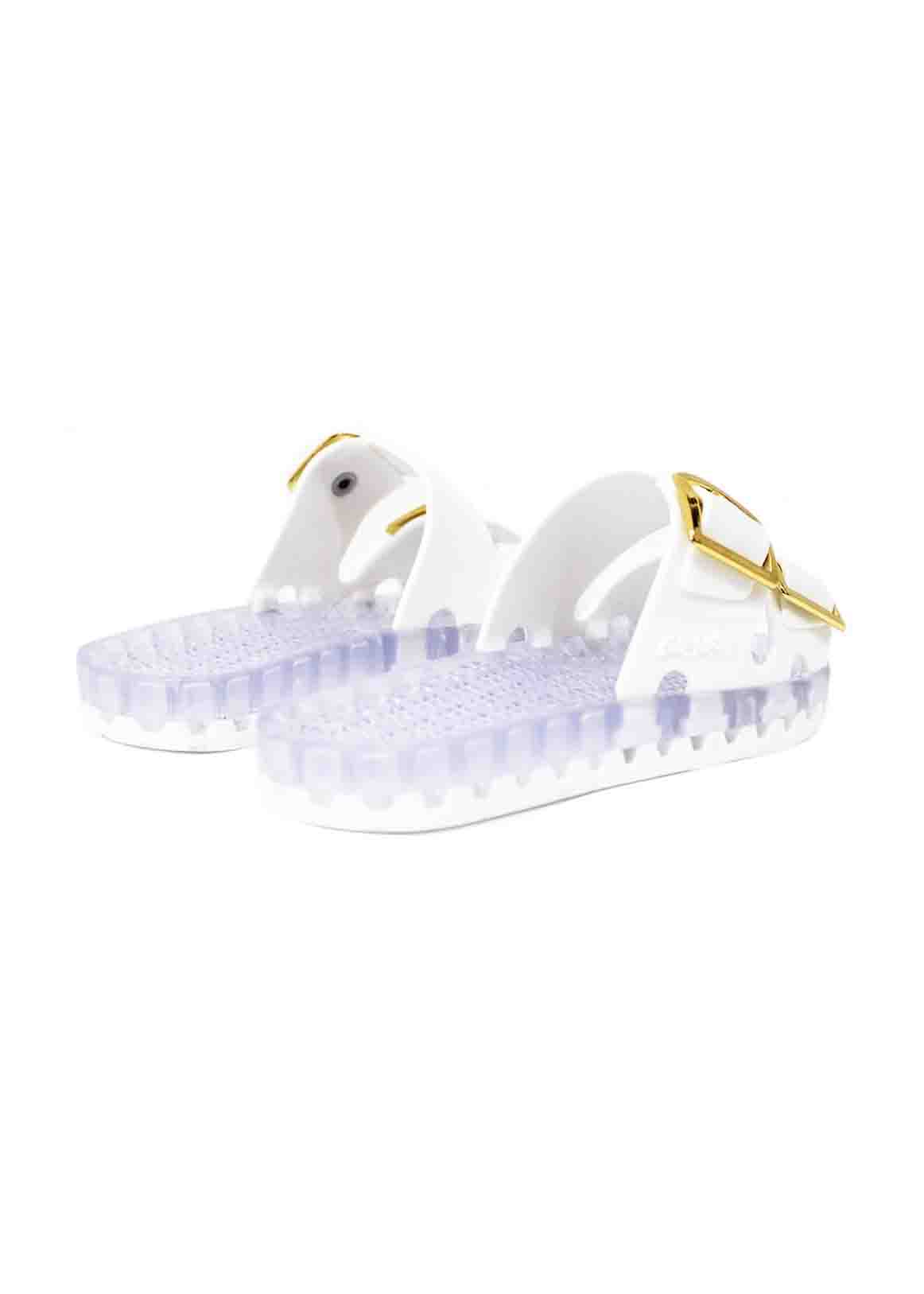 Sensi Kids Flamingo Sandalo Bianco Doppia Fascia per Bambini (retro)