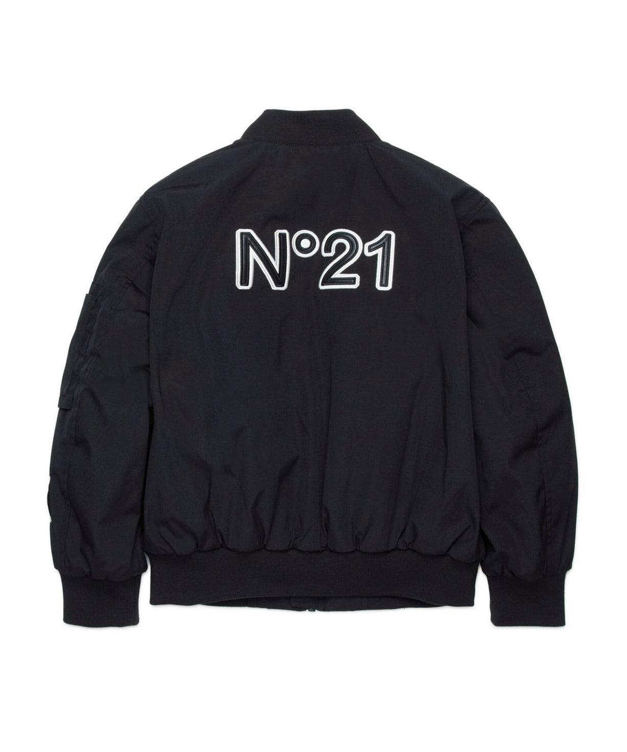 N°21 Kids Bomber Nero con Patch Logo per Bambini (retro)