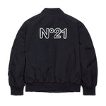 N°21 Kids Bomber Nero con Patch Logo per Bambini (retro)