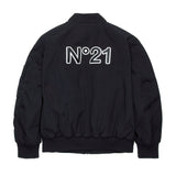N°21 Kids Bomber Nero con Patch Logo per Bambini (retro)