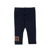 Elisabetta Franchi La Mia Bambina Leggings Neri con Logo per Neonate