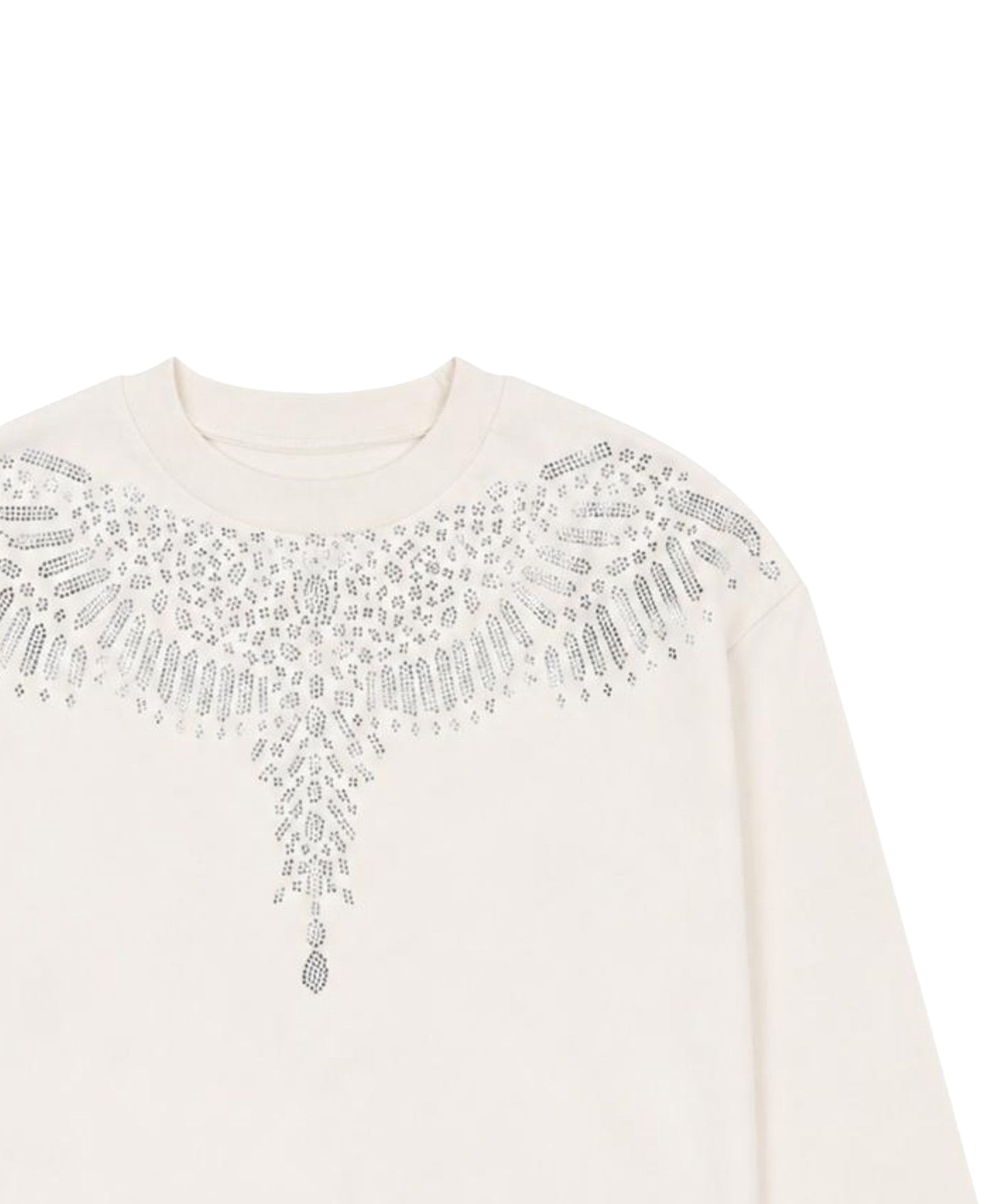 Marcelo Burlon County of Milan Kids Felpa Cocco con Applicazioni Strass Ali per Bambine