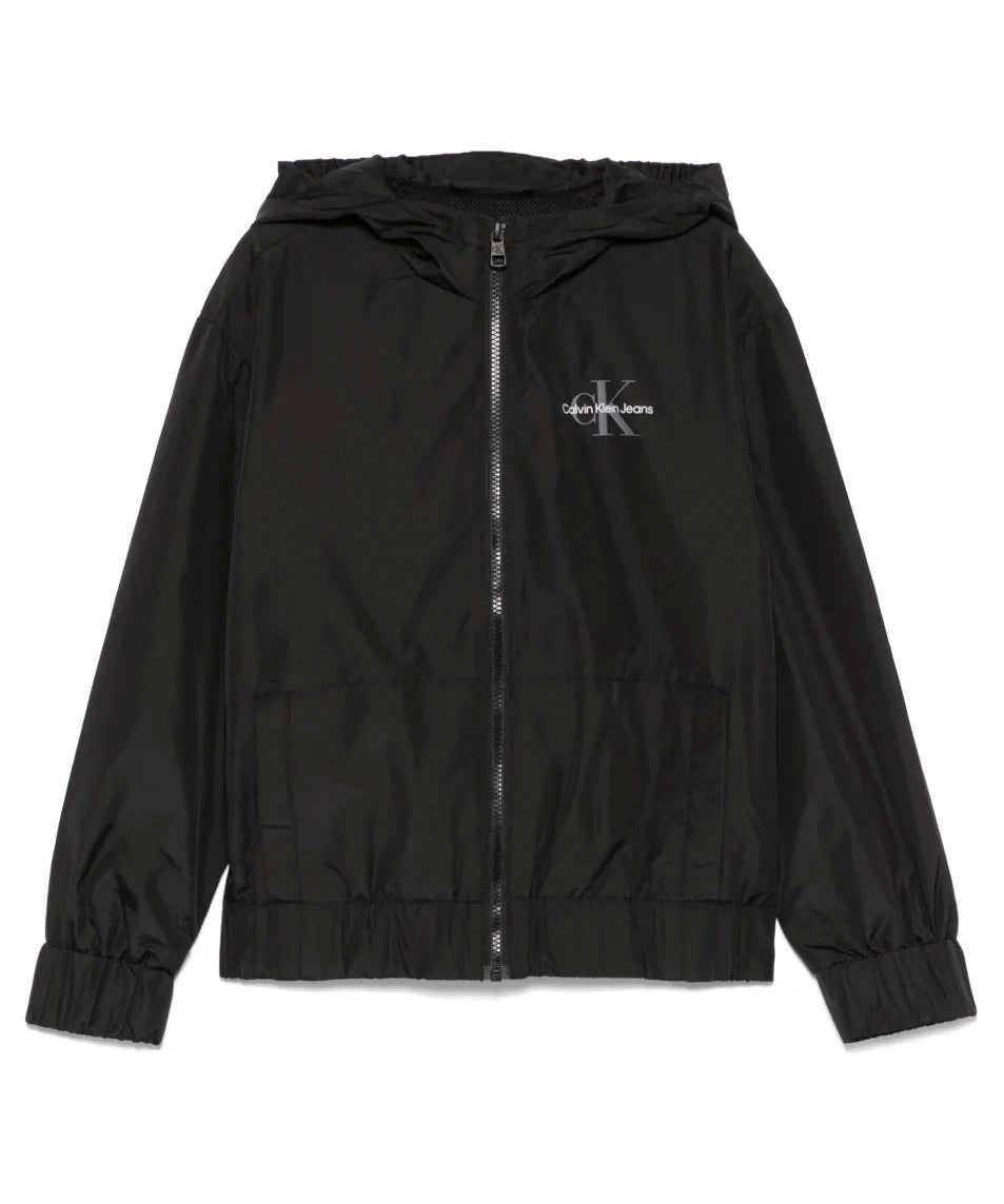 Calvin Klein Kids Giubbino a Vento Nero per Bambini