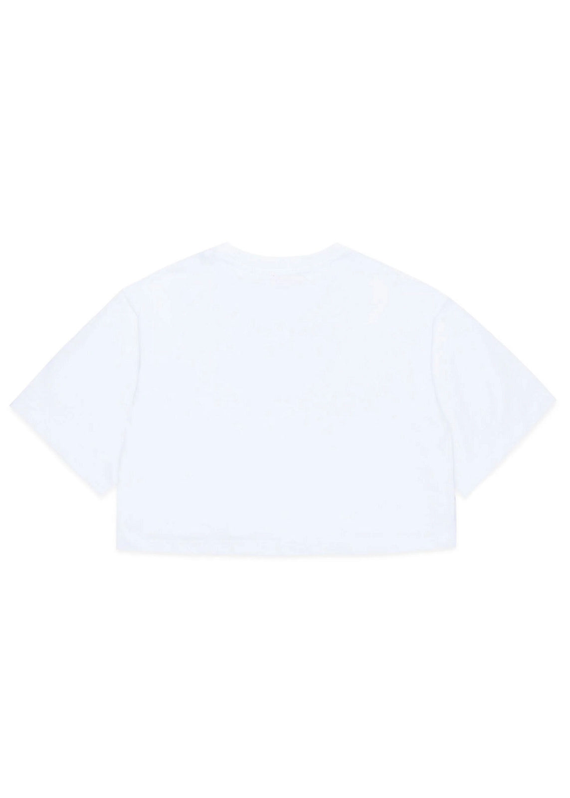 Diesel Kids T-shirt Bianca Cropped con Puffy Print