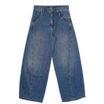 Elisabetta Franchi La Mia Bambina Jeans Denim Blu Wide-Leg per Bambine