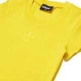 Dsquared2 Kids T-shirt Yellow con Stampa Logo Foglia D'acero Unisex per Bambini