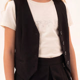 Patrizia Pepe Kids Gilet Nero per Bambine
