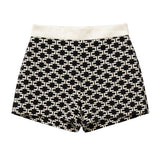 Elisabetta Franchi La Mia Bambina Bermuda Nero e Milk All-Over per Neonate